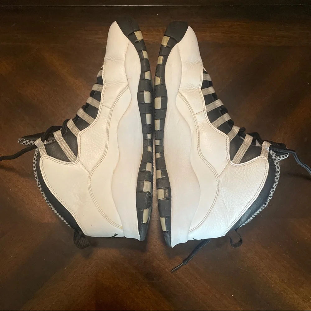 Nike Mens Air Jordan 10 Steel 310805-103 White Basketball Sneakers Size 10.5 - Picture 3 of 8